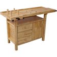 Wood Workbench For Garage Workshop And Home - Natural Discount