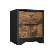 Wooden Nightstand With Two Drawers For Bedrooms And Other Places Online now