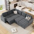 U-Shaped Sofa Sectional Sofa Pull-Out Sofa Bed With A Storage Chaise Lounge, Charging Devices For Living Room Online now