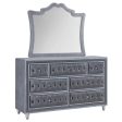 Antonella - 7-Drawer Upholstered Dresser With Mirror For Discount