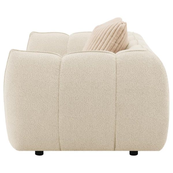 Winchester - Boucle Upholstered Chair And a Half - Sand Pebble For Sale