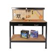 Wood Work Bench - Black   Light Brown Fashion