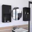 Wall Mounted Bathroom Medicine Cabinet Eak Two Doors, Two Shelves - Black For Discount