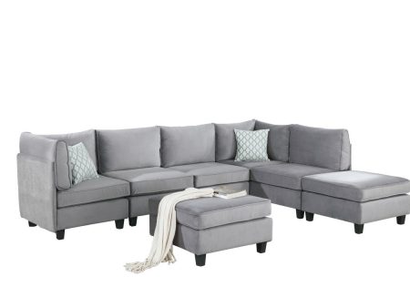 Zelmira - Velvet Sctional Sofa Online Hot Sale