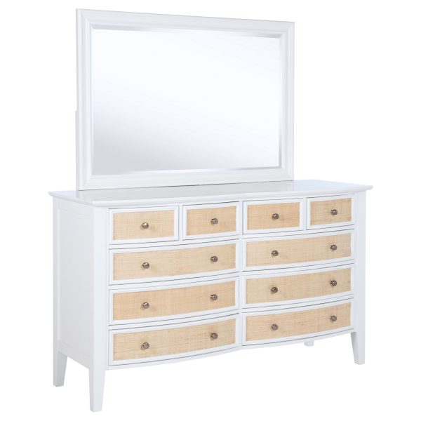 Bexhill - 10-Drawer Dresser And Mirror - White For Discount