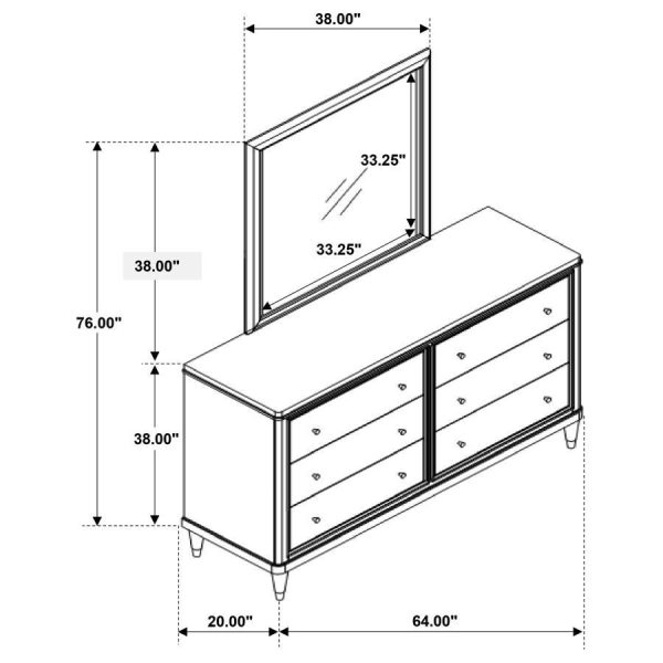 Emberlyn - 6-Drawer Dresser With Mirror - Brown Online Hot Sale