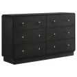 Cavelle - 6-Drawer Dresser Cabinet - Black For Discount