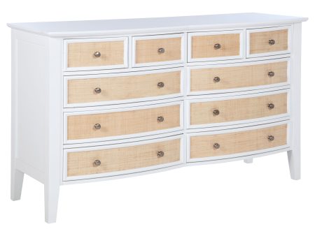 Bexhill - 10-Drawer Dresser Cabinet - White Sale