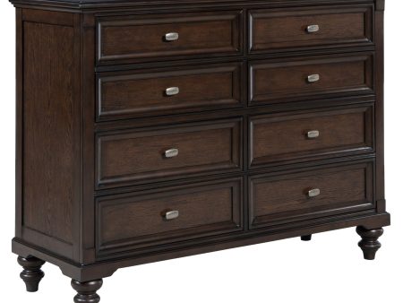 Andover - 8-Drawer Dresser Cabinet - Dark Oak Supply