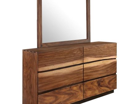 Winslow - 6-Drawer Dresser With Mirror - Smokey Walnut For Discount